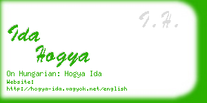 ida hogya business card